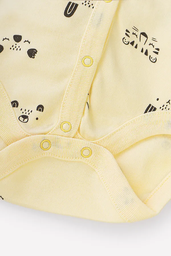 Боди CROCKID SALE, забавные мордочки на св.желтом - фото 2