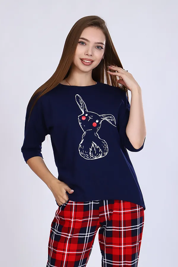 Костюм(брюки+футболка) СОФИЯ37, синий - фото 2
