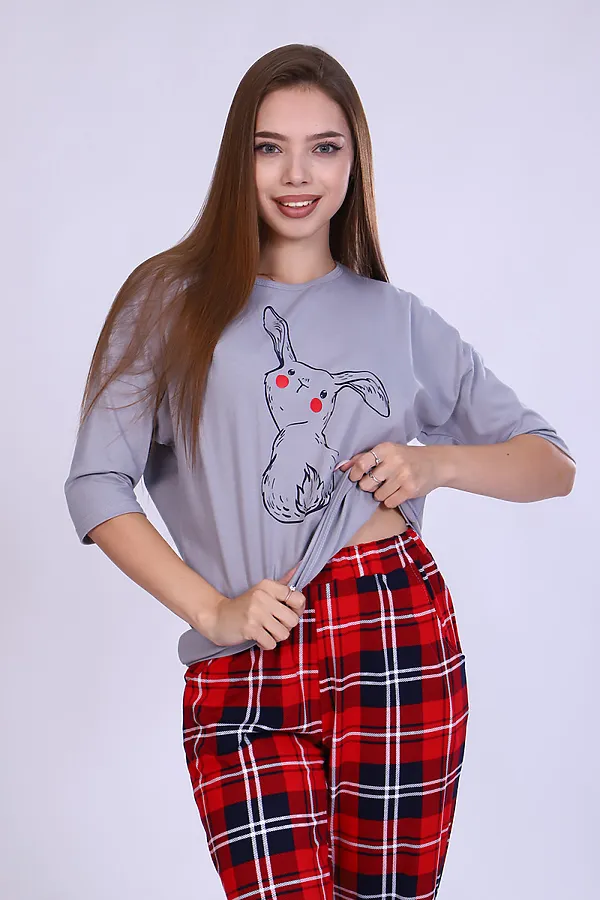 Костюм(брюки+футболка) СОФИЯ37, серый - фото 2