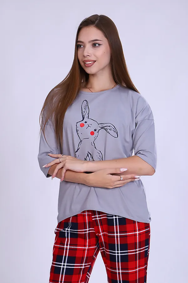Костюм(брюки+футболка) СОФИЯ37, серый - фото 2