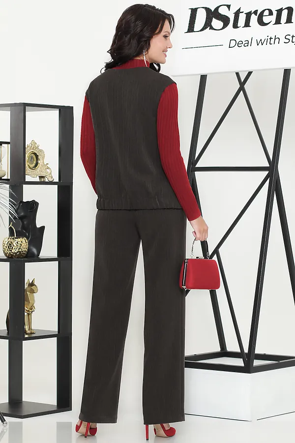 Костюм (Жилет+Юбка) DSTREND, коричневый - фото 2