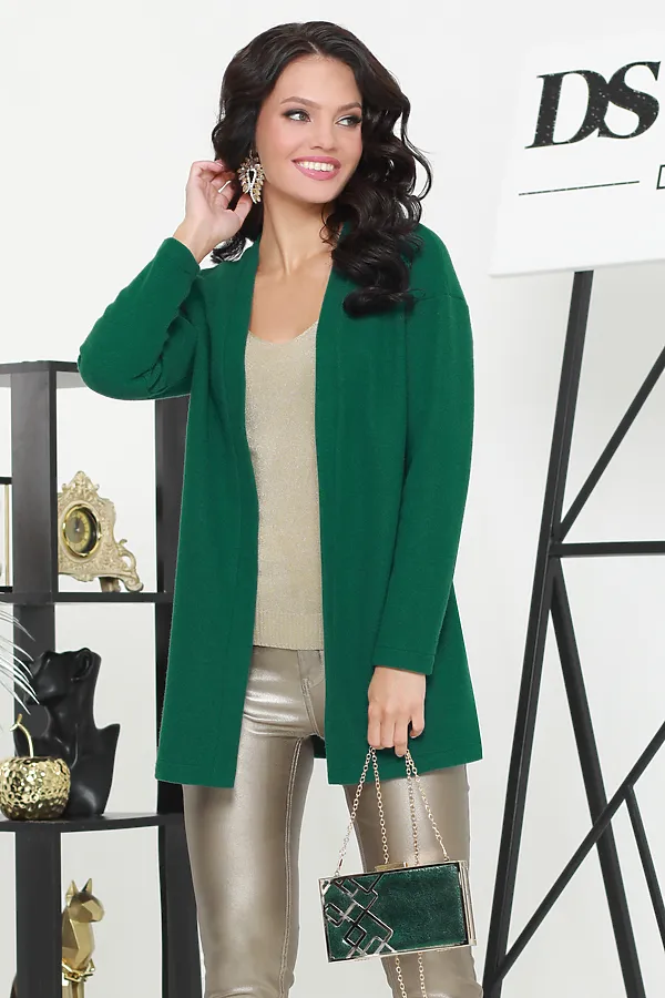 Кардиган DSTREND, тёмно-зелёный - фото 2