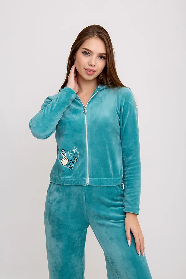 Костюм (Толстовка+Брюки) MODELLINI, зеленый - фото 2