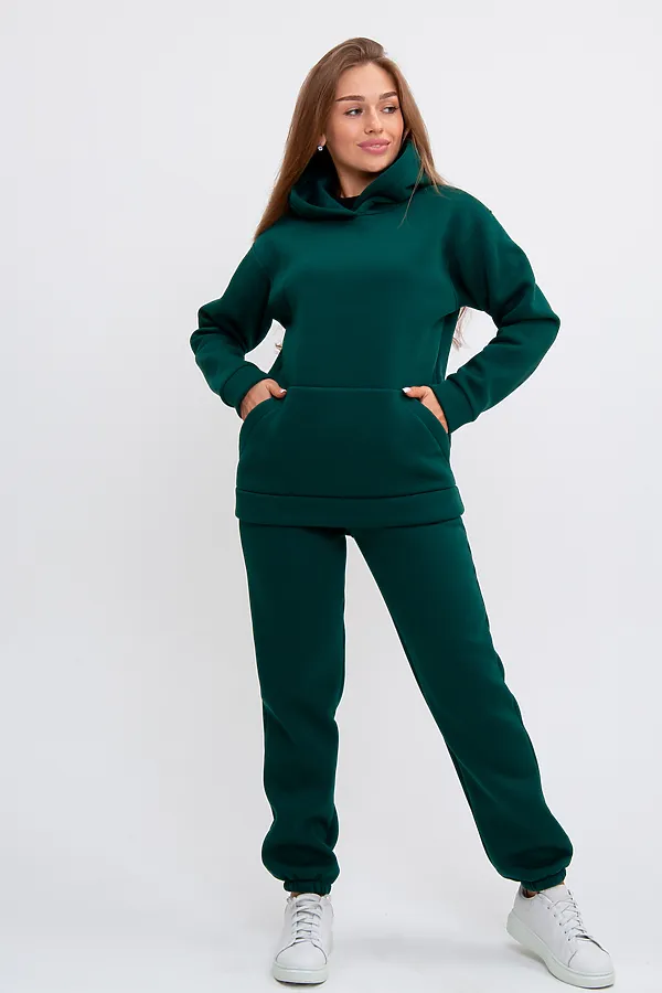 Костюм (Худи+Брюки) MODELLINI, изумрудный - фото 2