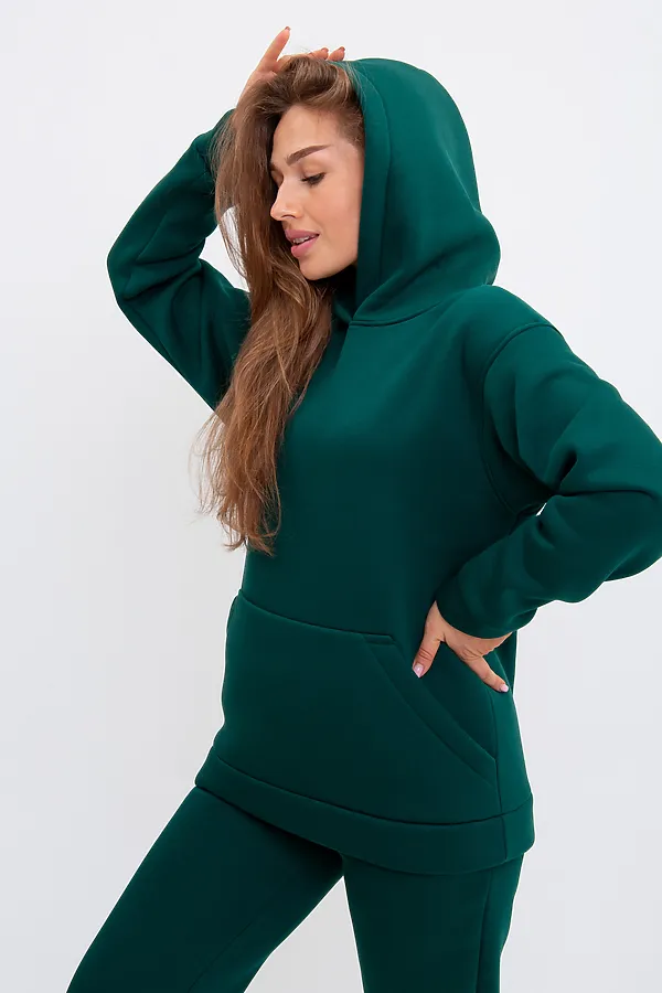 Костюм (Худи+Брюки) MODELLINI, изумрудный - фото 2