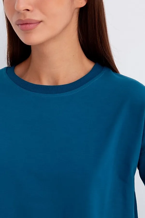 Костюм (Свитшот+Брюки) MODELLINI, петроль - фото 2