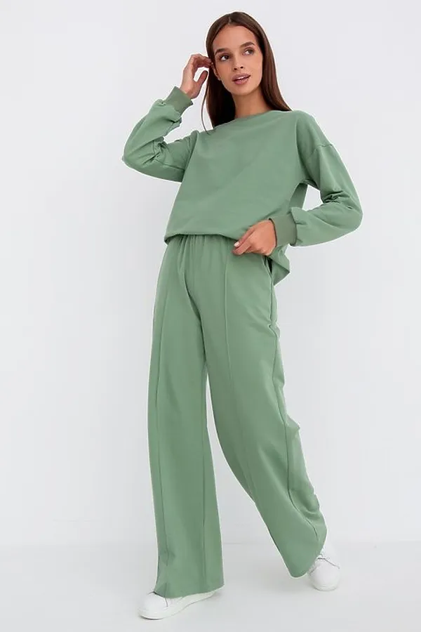 Костюм (Свитшот+Брюки) MODELLINI, фисташковый - фото 2