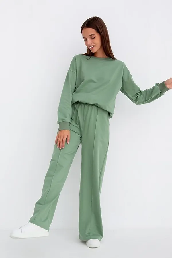 Костюм (Свитшот+Брюки) MODELLINI, фисташковый - фото 2