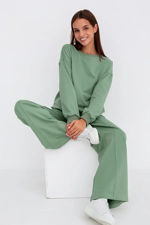 Костюм (Свитшот+Брюки) MODELLINI, фисташковый - фото 2