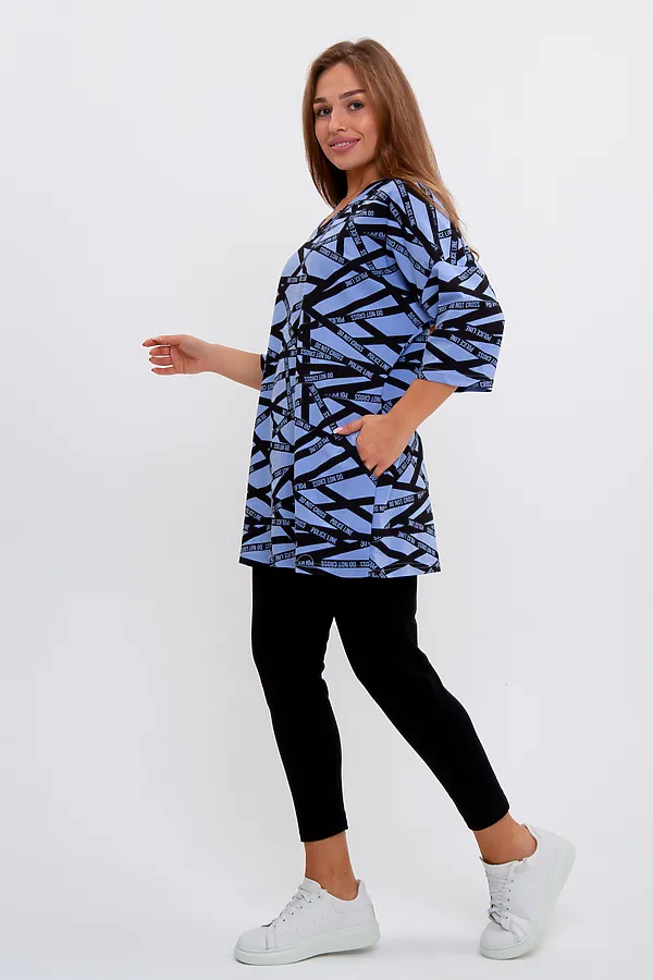 Костюм (Туника+Леггинсы) MODELLINI, сиреневый - фото 2