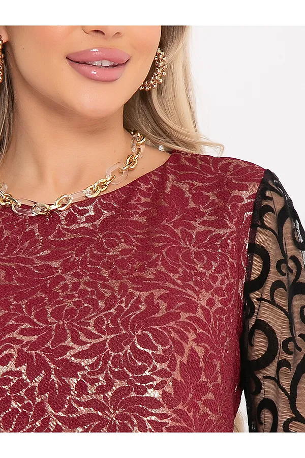 Блуза BELLOVERA, бордовый - фото 2