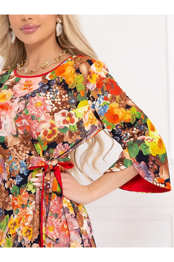 Платье BELLOVERA, красный, оранжевый - фото 2