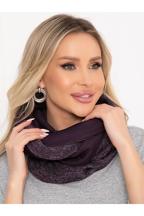 Снуд-капор BELLOVERA, сливовый - фото 2