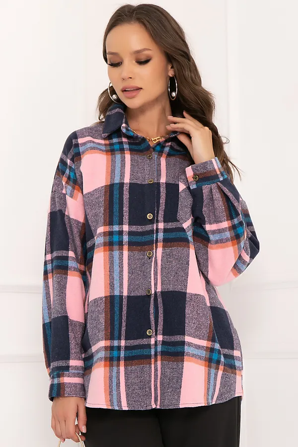 Рубашка  BELLOVERA, розовый, голубой - фото 2