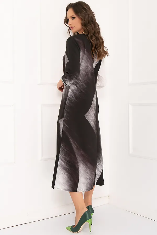 Платье BELLOVERA, белый, серый - фото 2