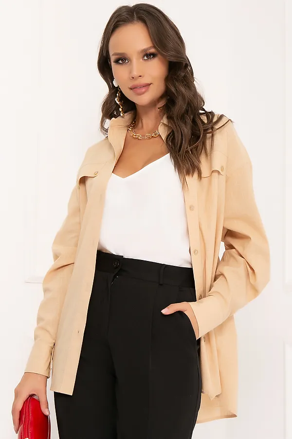 Рубашка  BELLOVERA, бежевый - фото 2