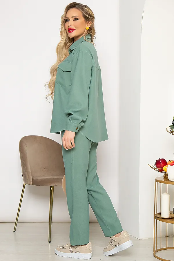 Костюм (Рубашка+Брюки) LADY TAIGA, олива - фото 2