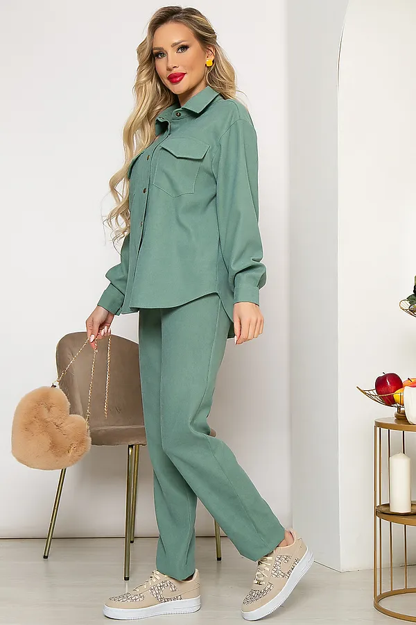 Костюм (Рубашка+Брюки) LADY TAIGA, олива - фото 2