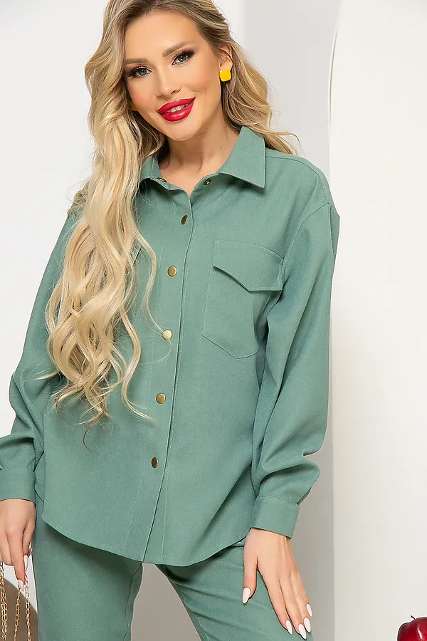 Костюм (Рубашка+Брюки) LADY TAIGA, олива - фото 2