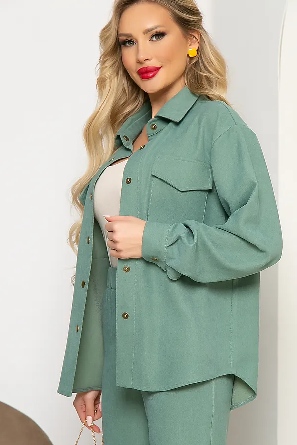 Костюм (Рубашка+Брюки) LADY TAIGA, олива - фото 2