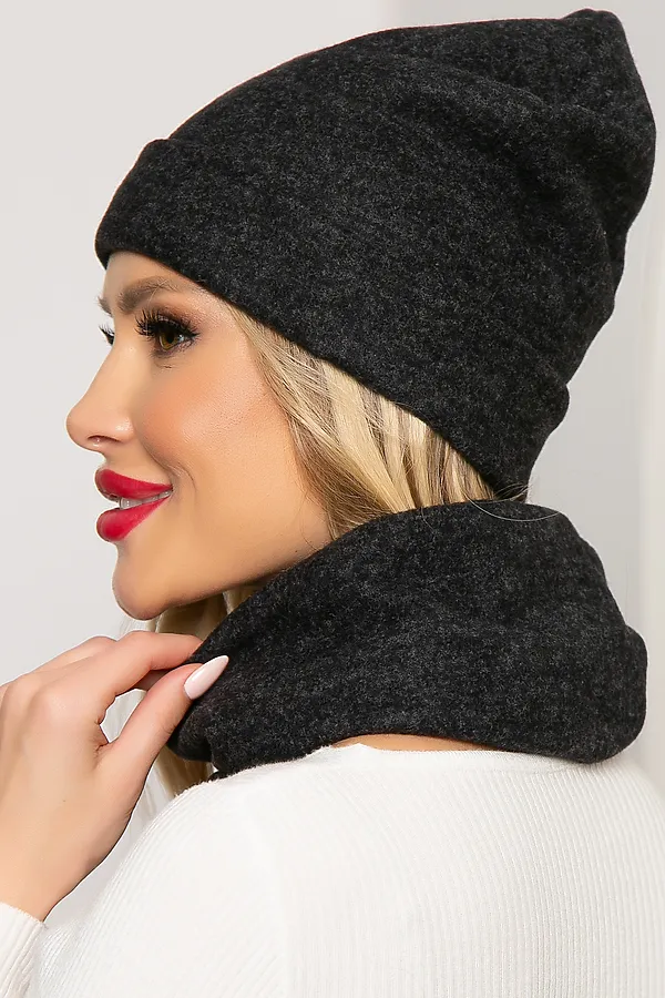 Комплект (Шапка+Снуд) LADY TAIGA, темно-серый - фото 2