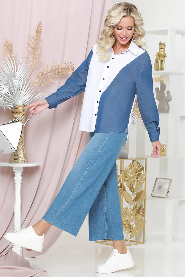 Рубашка DSTREND, сине-белый - фото 2