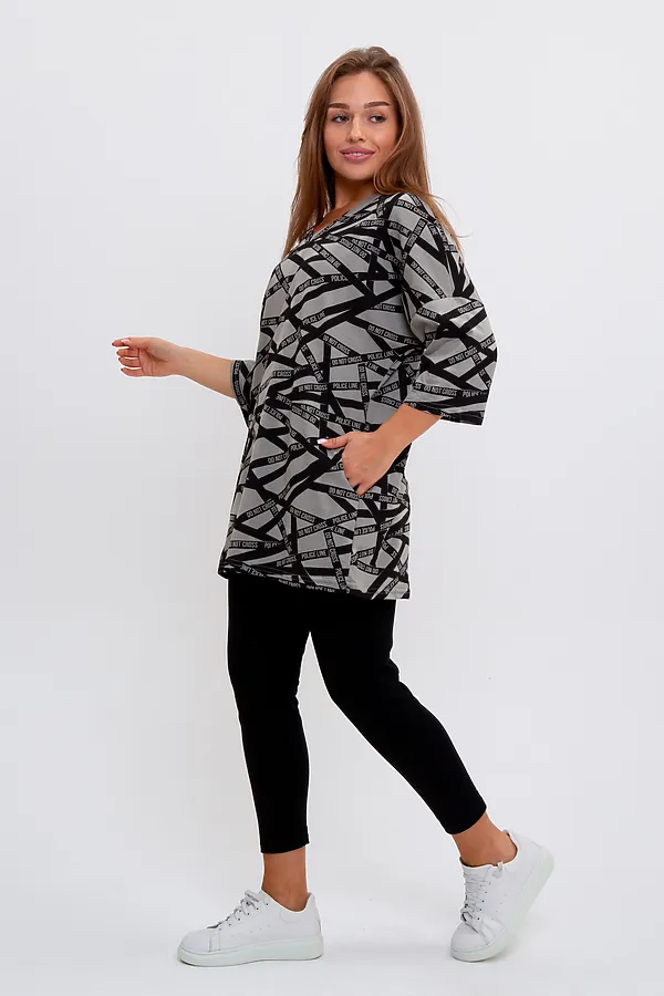 Костюм (Туника+Леггинсы) MODELLINI, хаки - фото 2