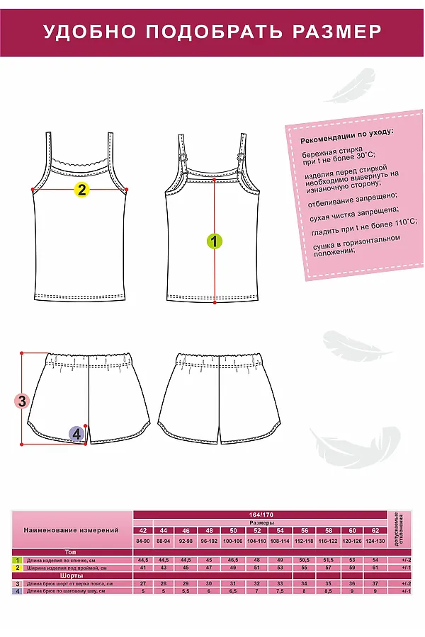 Пижама MODELLINI, персиковый - фото 2