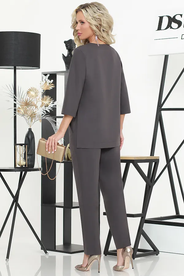 Костюм (Блуза+Брюки) DSTREND, коричневый - фото 2