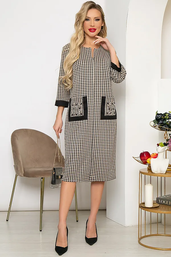 Платье LADY TAIGA, беж - фото 2