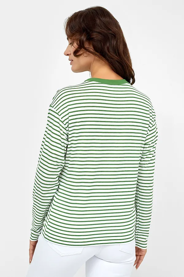 Джемпер  MARK FORMELLE, салатовая полоска на молочном - фото 2