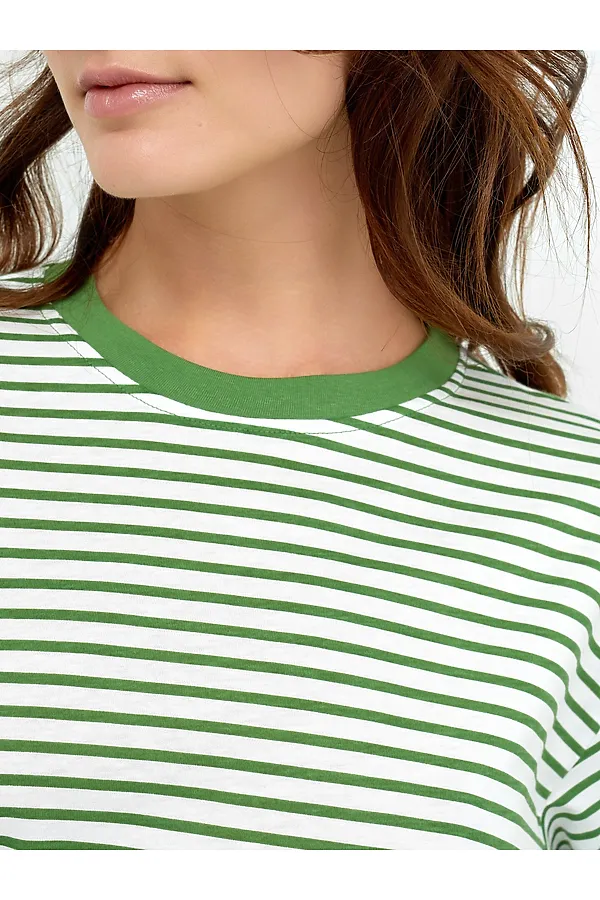 Джемпер  MARK FORMELLE, салатовая полоска на молочном - фото 2