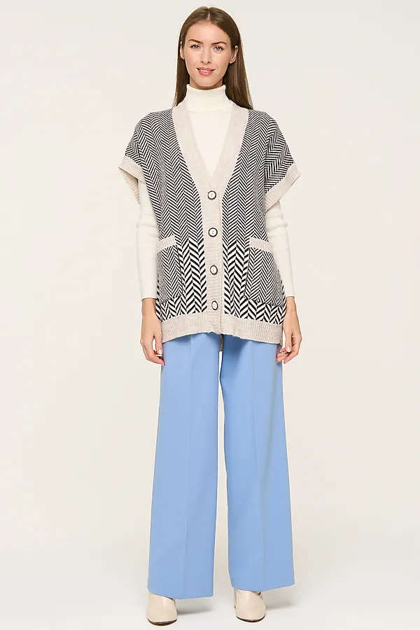 Жилет VAY, св.бежевый/антрацит - фото 2