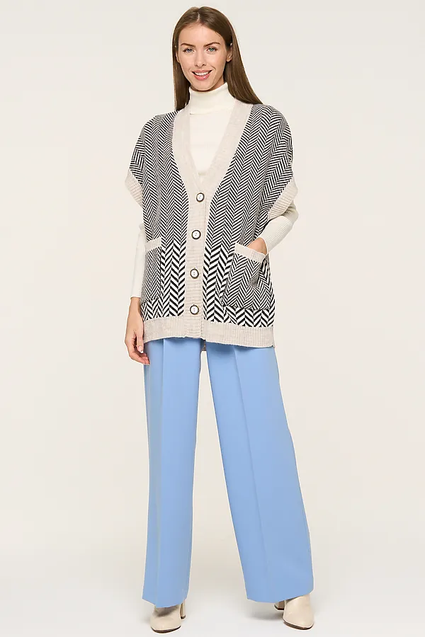 Жилет VAY, св.бежевый/антрацит - фото 2