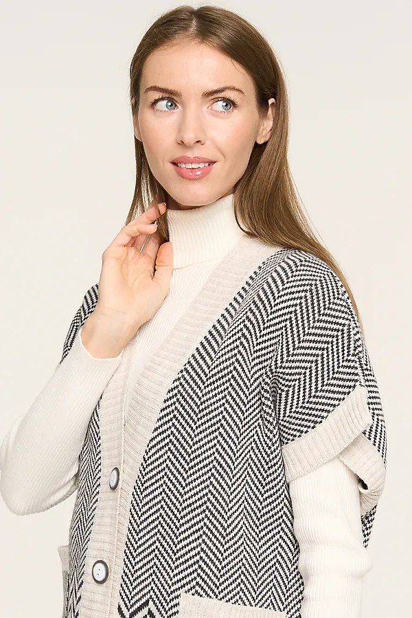 Жилет VAY, св.бежевый/антрацит - фото 2