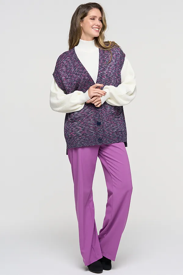 Жилет VAY, синий/розовый меланж - фото 2