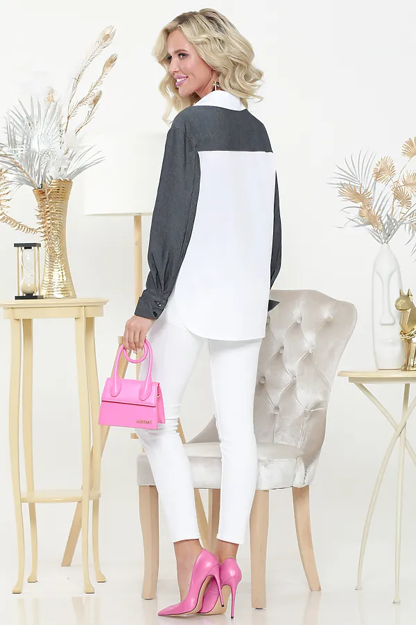 Рубашка DSTREND, чёрно-белый - фото 2