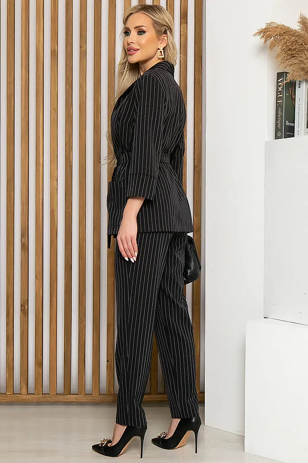 Костюм (Жакет+Брюки) LADY TAIGA, чёрный - фото 2