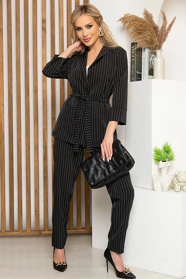 Костюм (Жакет+Брюки) LADY TAIGA, чёрный - фото 2