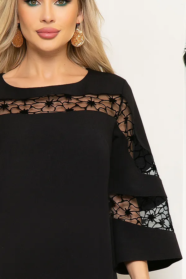 Платье LADY TAIGA, блэк флауэрс - фото 2