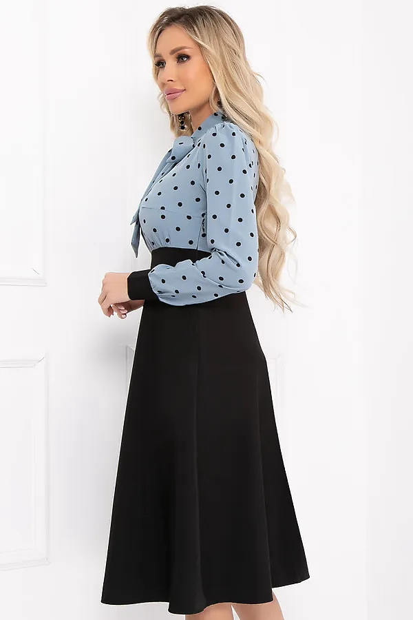 Платье BELLOVERA, черный, голубой - фото 2