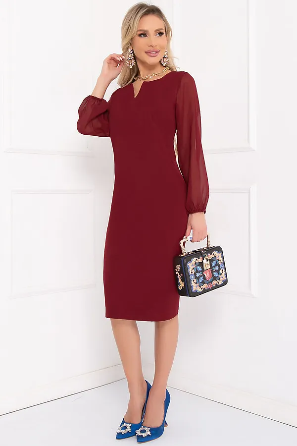 Платье BELLOVERA, бордовый - фото 2