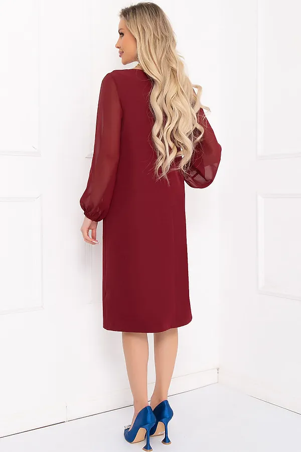 Платье BELLOVERA, бордовый - фото 2
