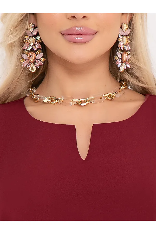 Платье BELLOVERA, бордовый - фото 2