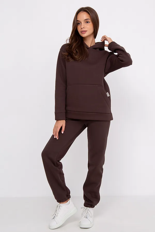 Костюм (Худи+Брюки) MODELLINI, коричневый - фото 2