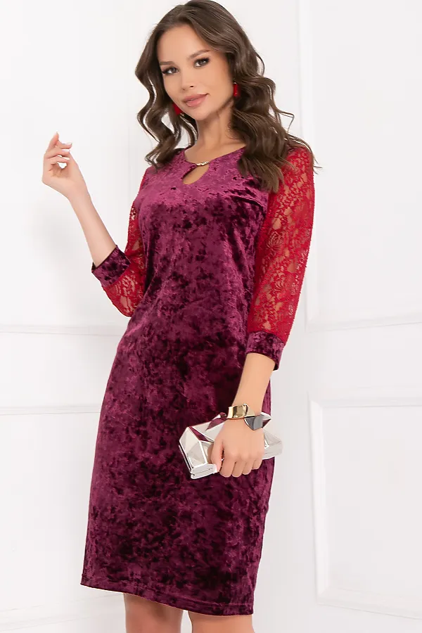 Платье BELLOVERA, бордовый - фото 2