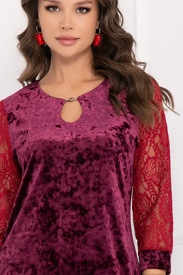 Платье BELLOVERA, бордовый - фото 2