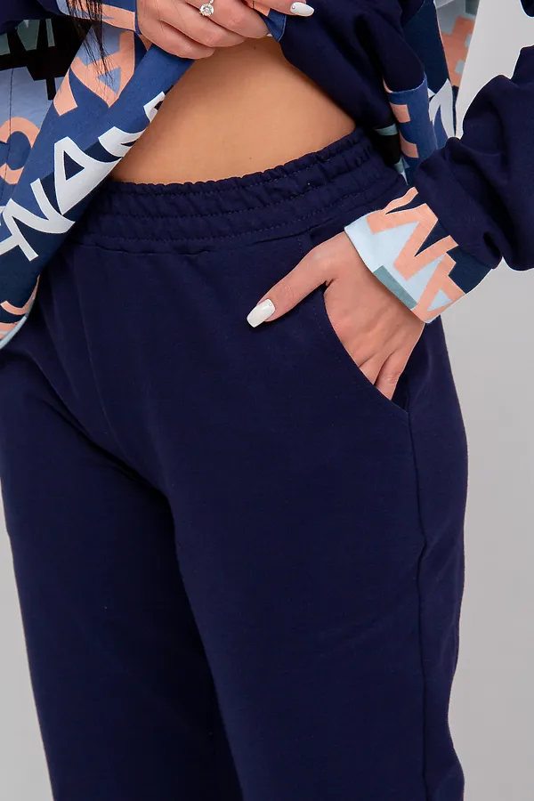 Костюм (Худи+Брюки) MODELLINI, темно-синий - фото 2