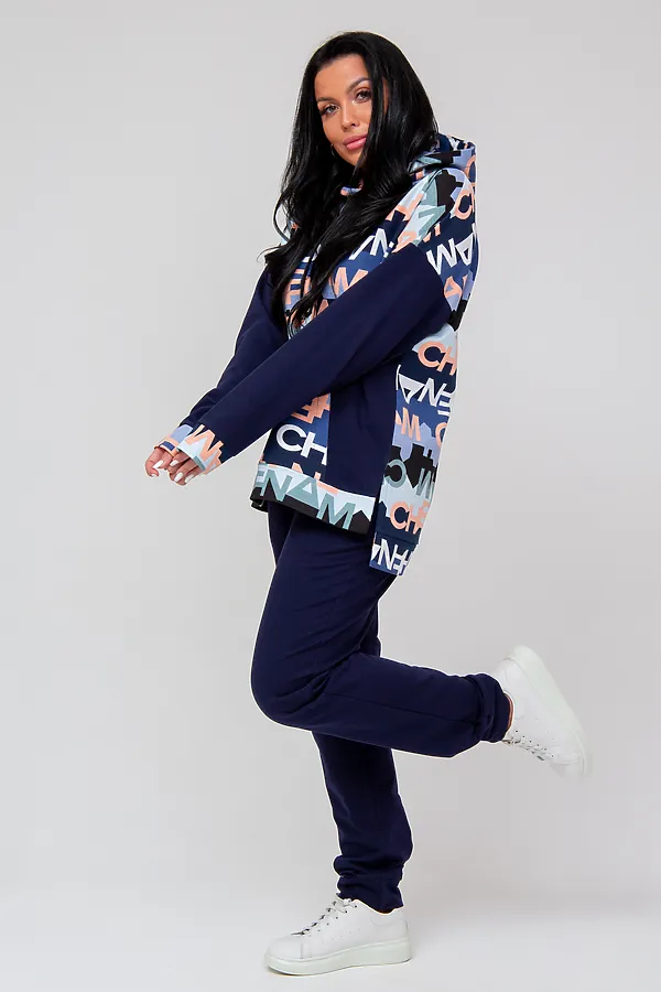 Костюм (Худи+Брюки) MODELLINI, темно-синий - фото 2