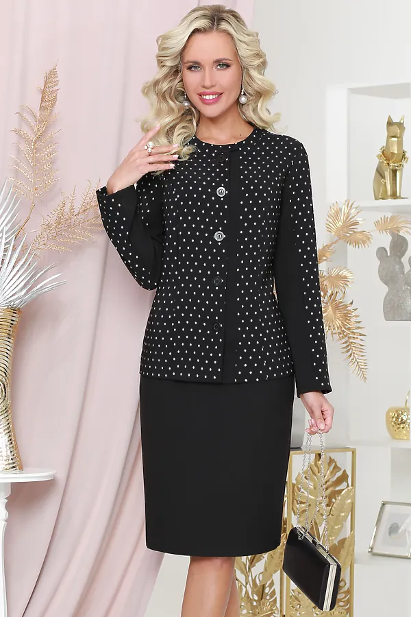 Костюм (Жакет+Юбка) DSTREND, чёрный - фото 2